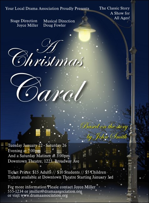 Christmas Carol Invitation Product Front