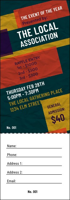 All Purpose Blocks Raffle Ticket Product Front