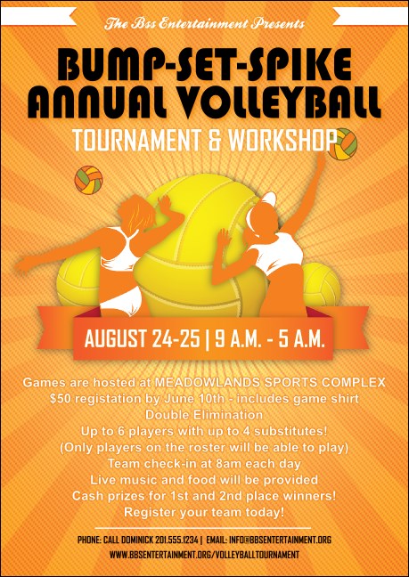 Volleyball Sun Rays Club Flyer