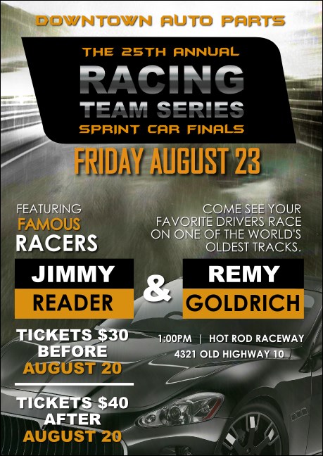 Auto Racing Club Flyer